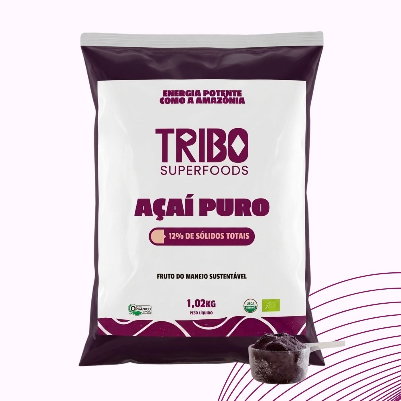 Embalagem da Polpa de Açaí 12% — Tribo Superfoods