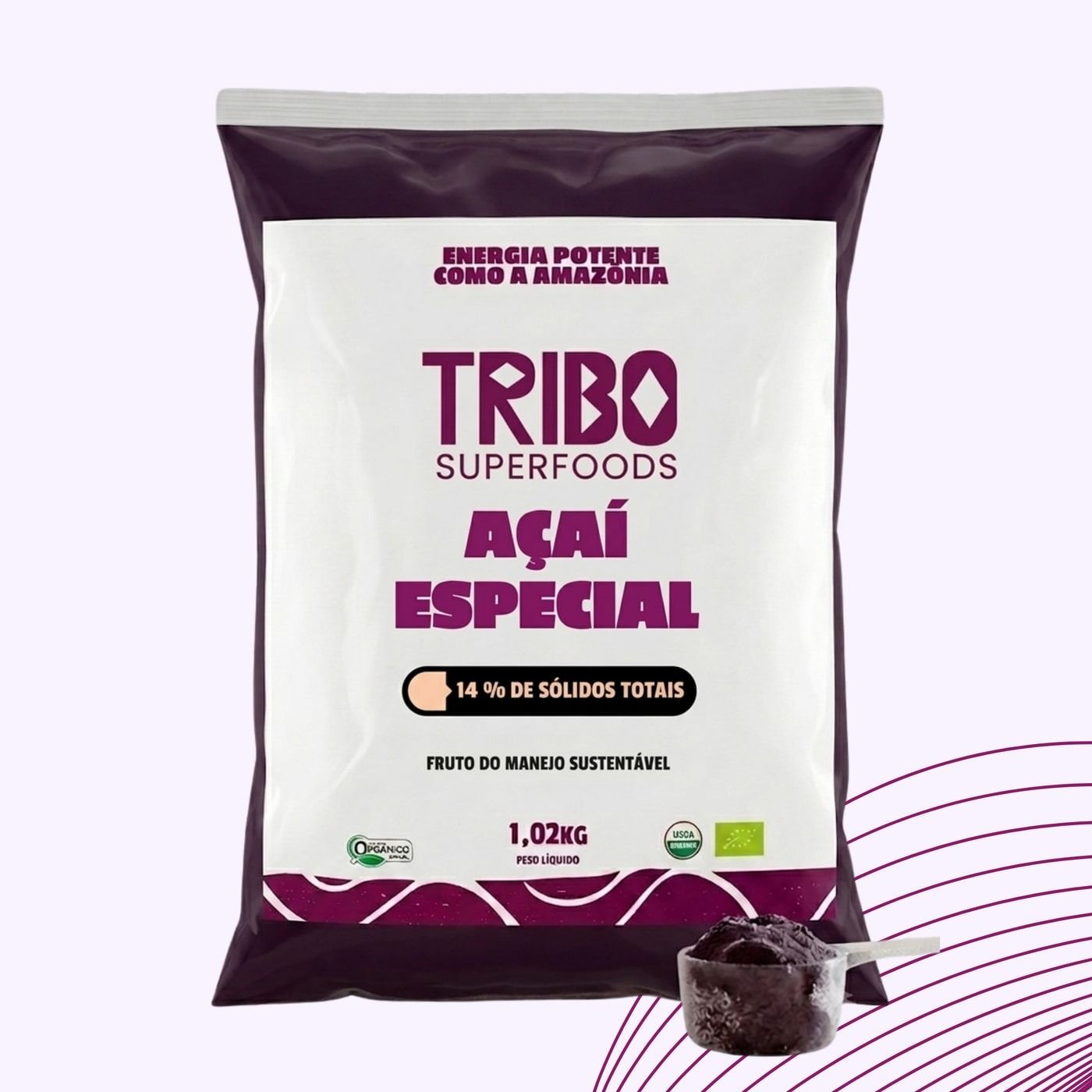 Embalagem da Polpa de Açaí 14% — Tribo Superfoods