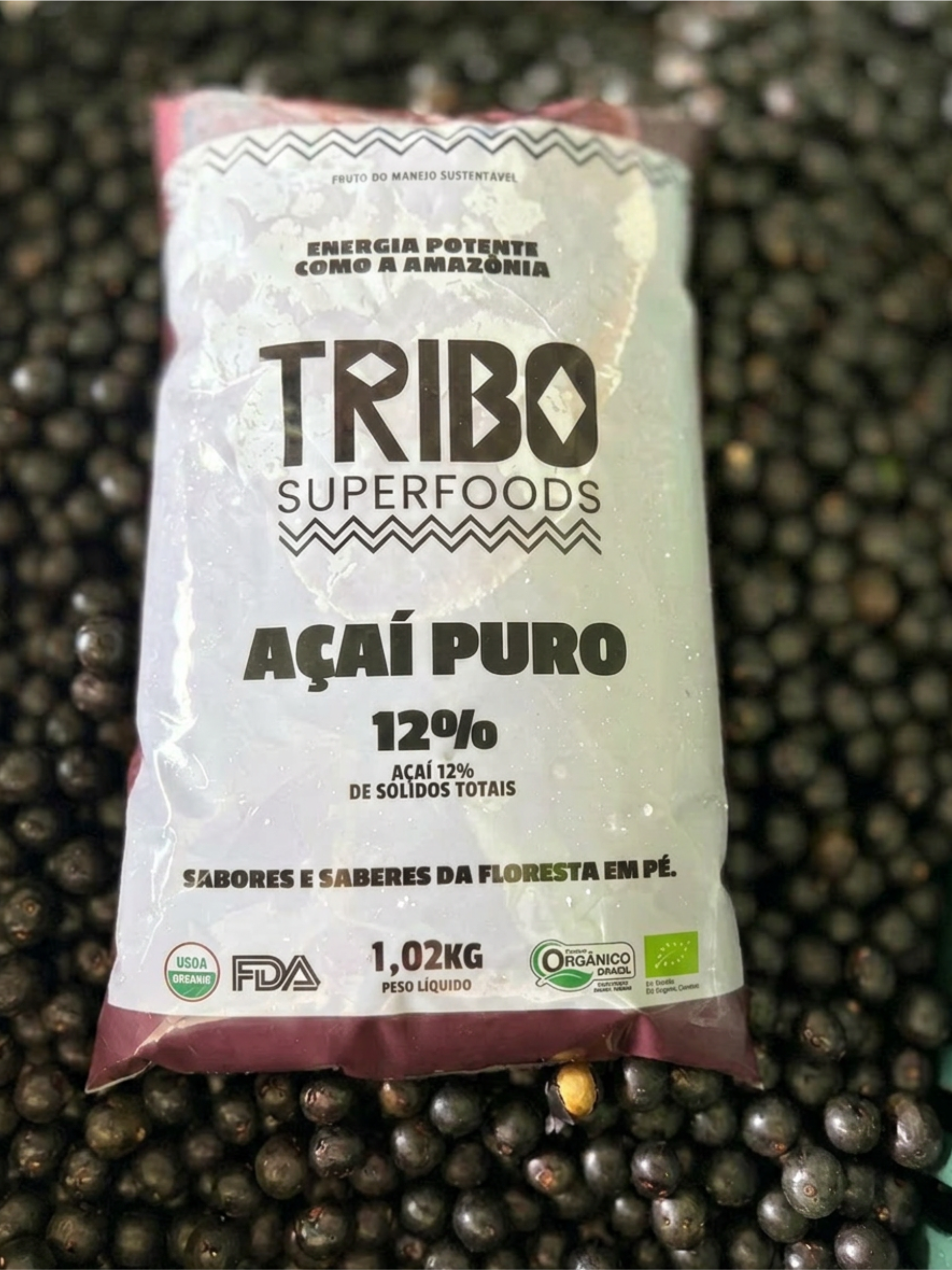 Embalagem da Polpa de Açaí 12% — Tribo Superfoods